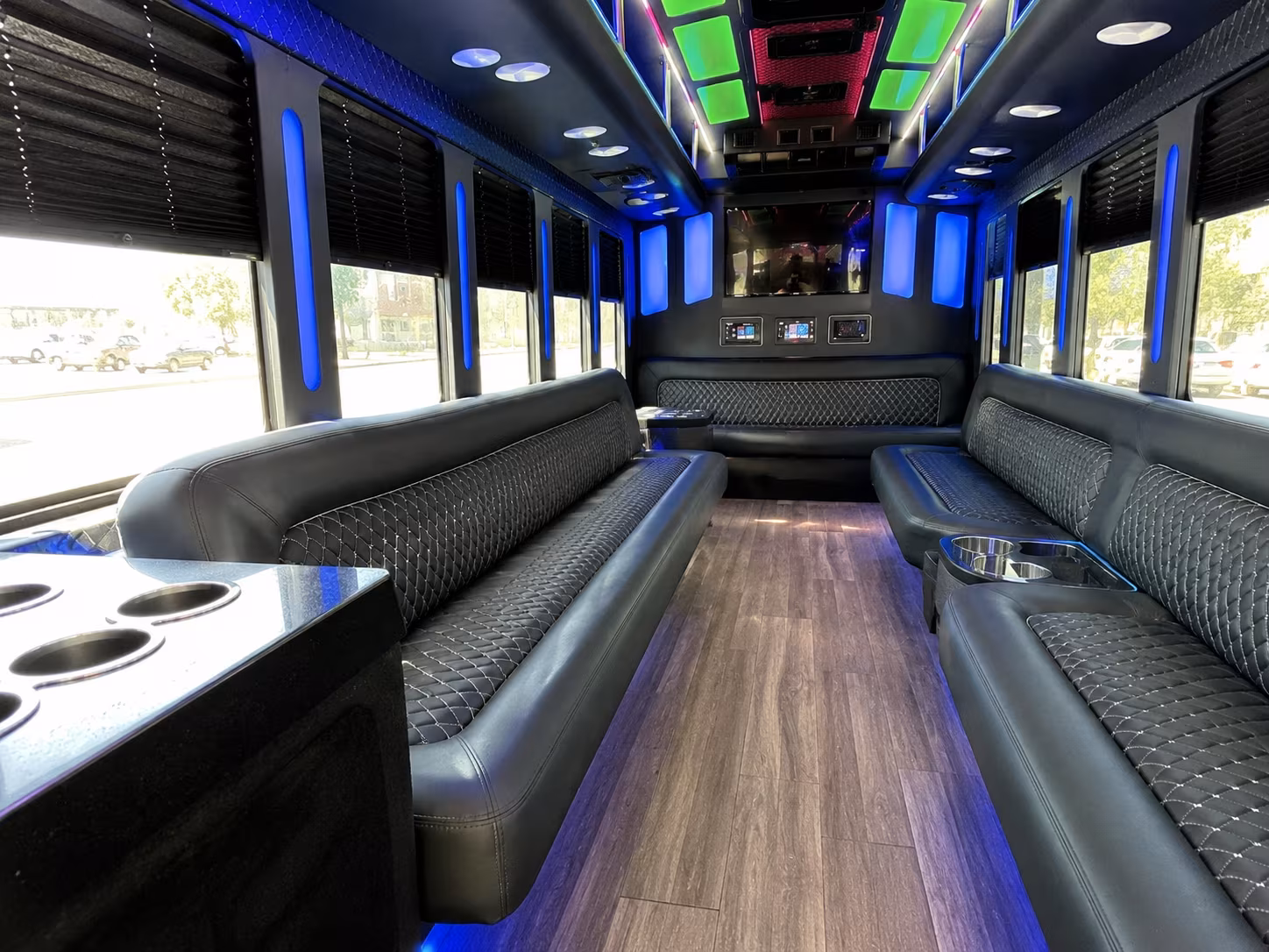 beavercreek 15 passenger party bus inside