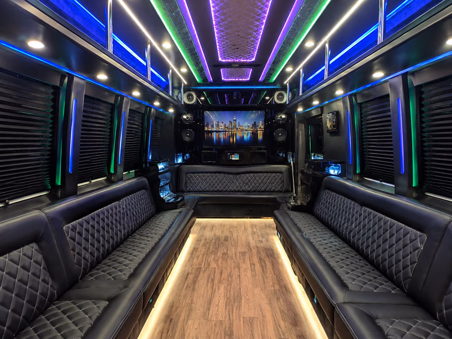 beavercreek 25 passenger party bus interior
