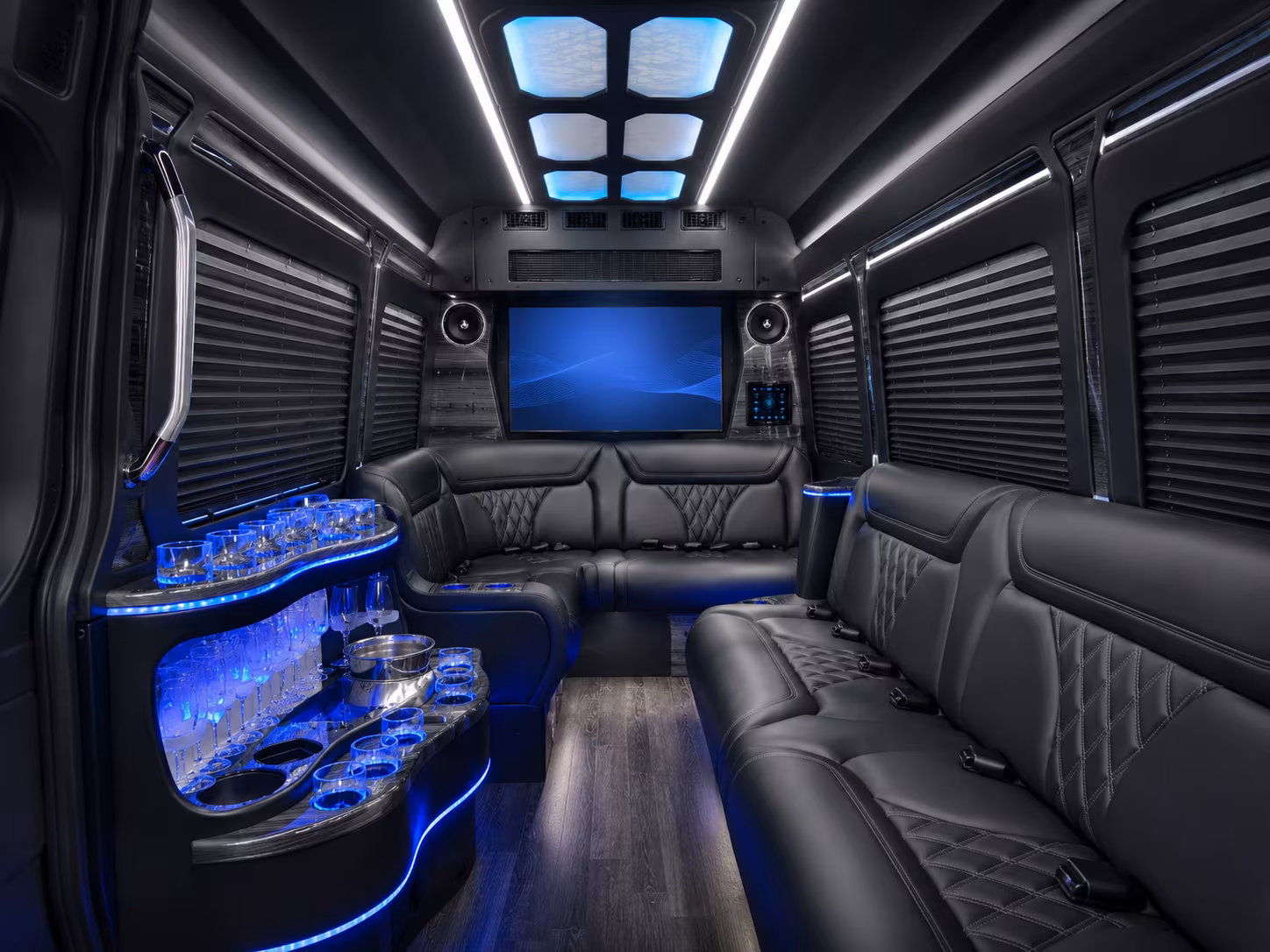 beavercreek 50 passenger party bus inside