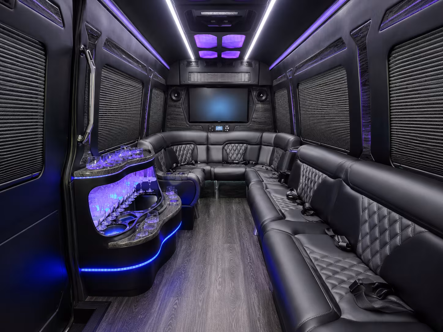 beavercreek 50 passenger party bus interior