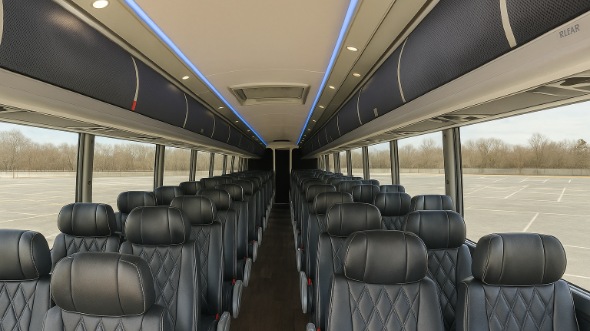 beavercreek 55 passenger charter bus inside